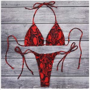 Tie side bikini set